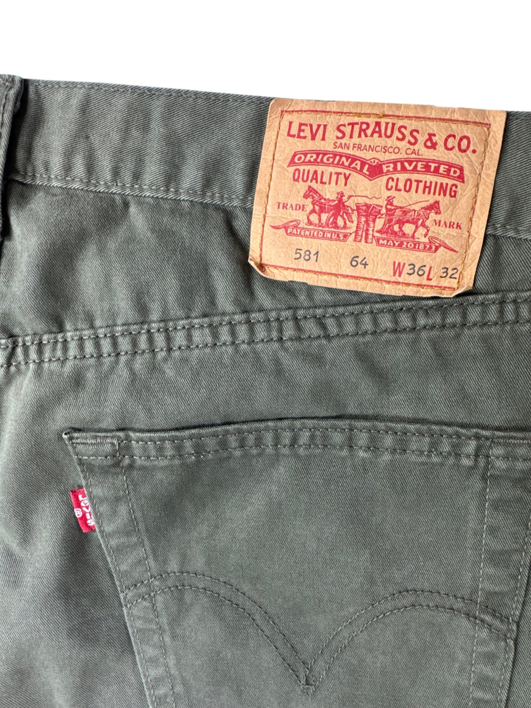 Levi Strauss Brown Chino Pants - W36 L32 - Think Vintage