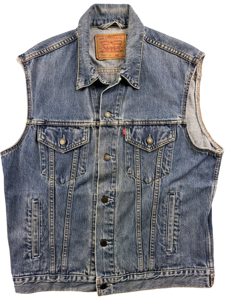 Levi Strauss Denim Vest - L - Think Vintage