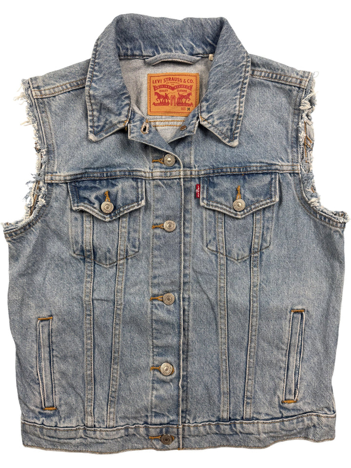 Levi Strauss Denim Vest - M - Think Vintage