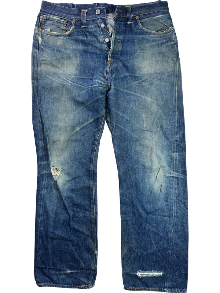 Levi Strauss Selvedge Big E 501XX Denim Jeans - W34 - Think Vintage ltd