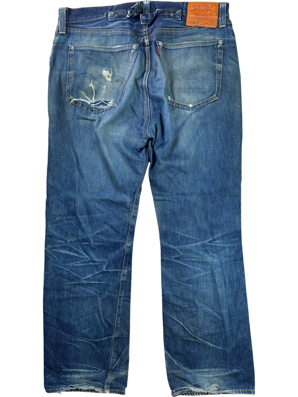 Levi Strauss Selvedge Big E 501XX Denim Jeans - W34 - Think Vintage ltd