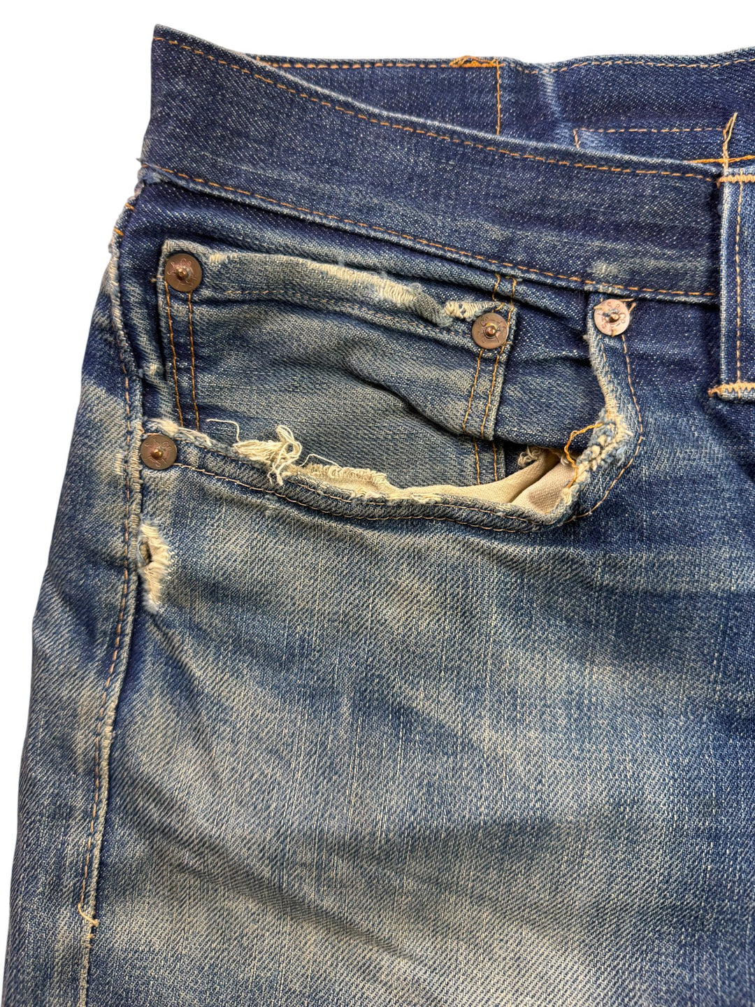 Levi Strauss Selvedge Big E 501XX Denim Jeans - W34 - Think Vintage ltd