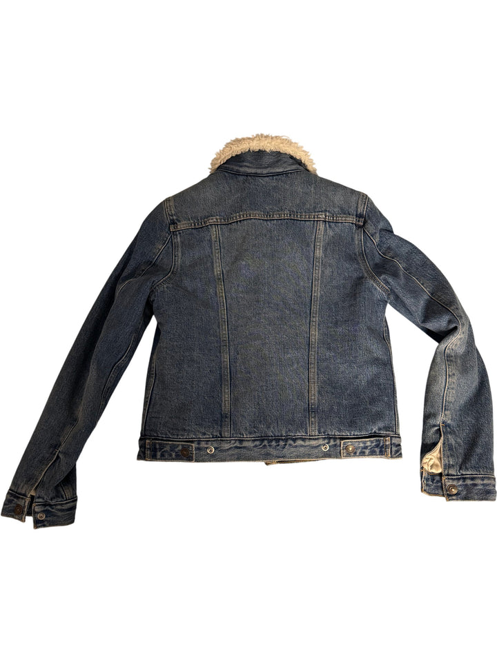 Levi Strauss Sherpa Lined Denim Jacket - S - Think Vintage ltd