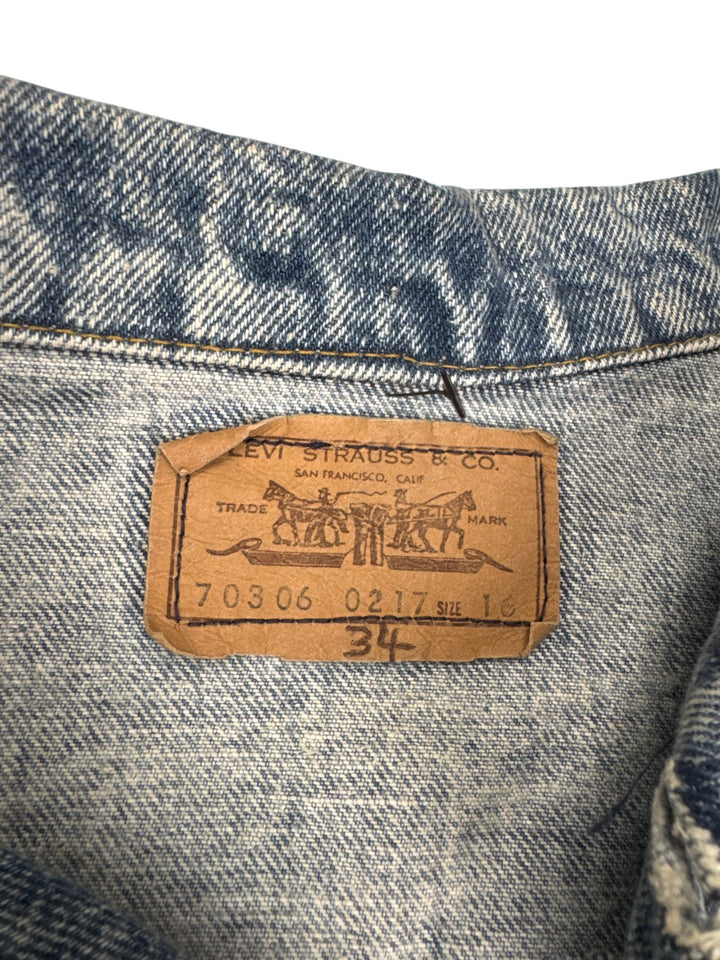 Levi Strauss Stone Wash Denim Jacket - S - Think Vintage Online Ltd
