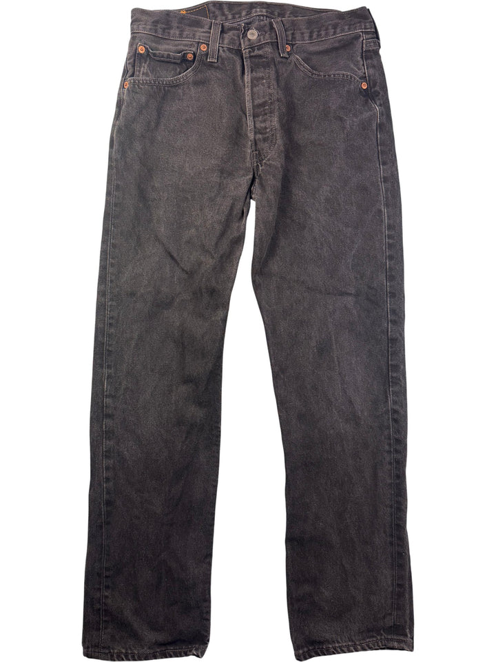 Levi's 501 Black Denim Jeans - W29 - Think Vintage ltd