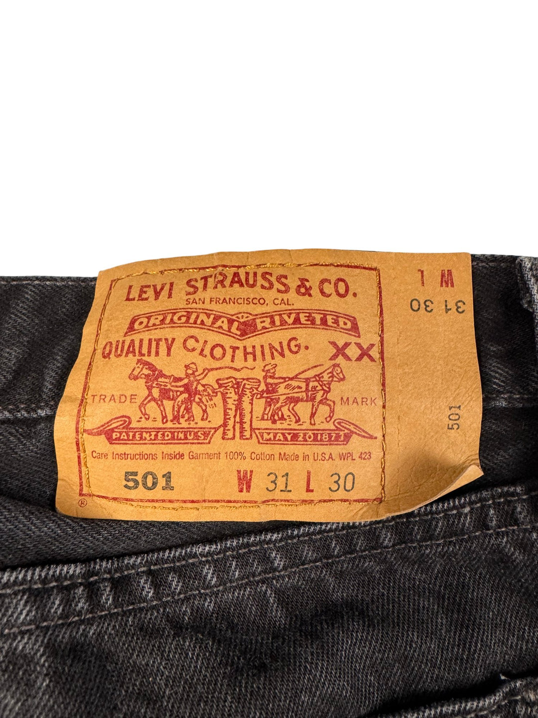 Levi's 501 Black Denim Jeans - W29 - Think Vintage ltd