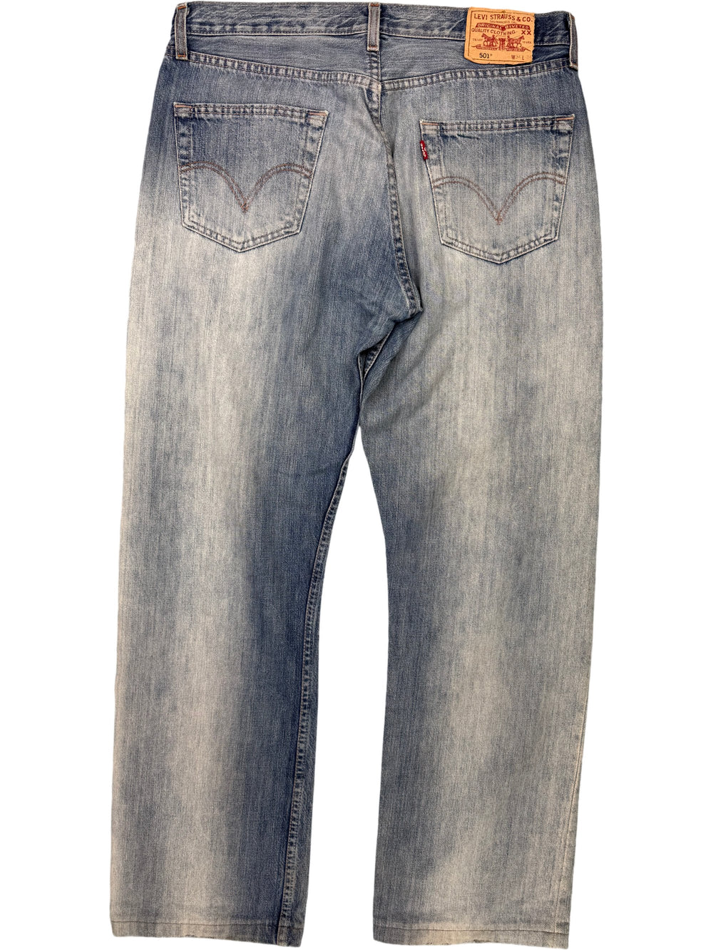 Levi's 501 Light Wash Denim Jeans - W36 L30 - Think Vintage