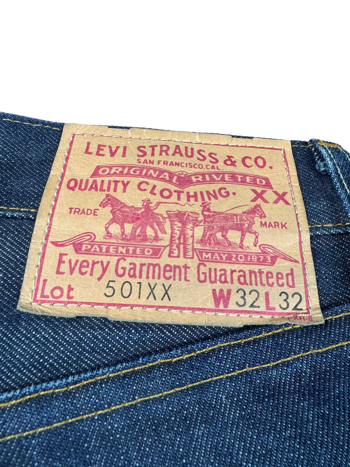 Levi's Big E 501XX Dark Wash Denim Jeans - W33 - Think Vintage ltd