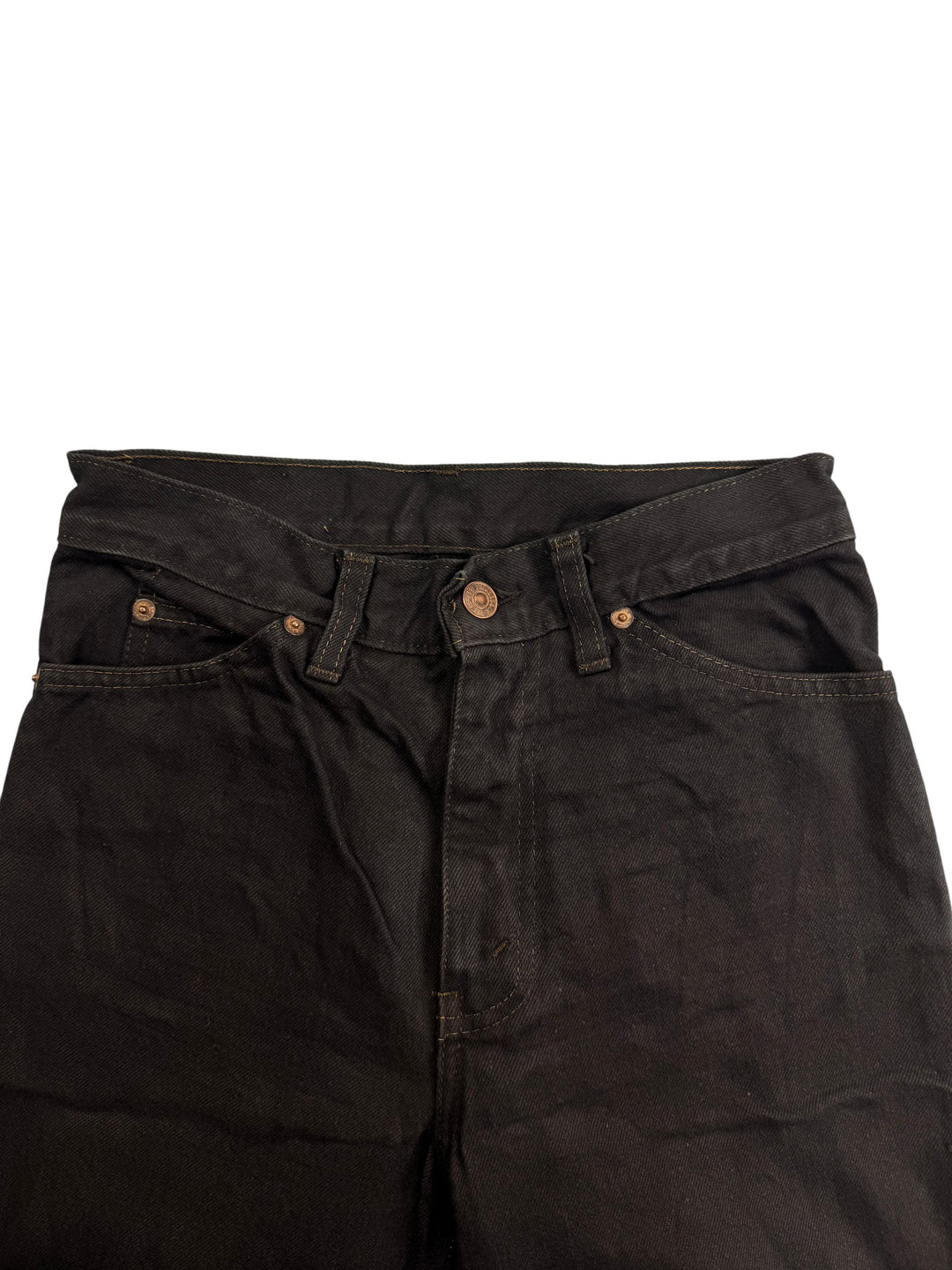 Levi's Black Denim Jeans - W26 L30 - Think Vintage