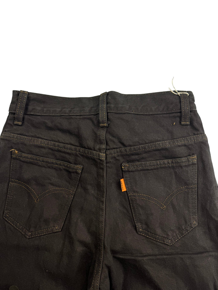 Levi's Black Denim Jeans - W26 L30 - Think Vintage