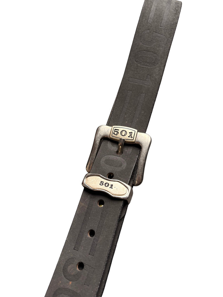 Levi's Black Leather Belt with 501 Design - W40-46
