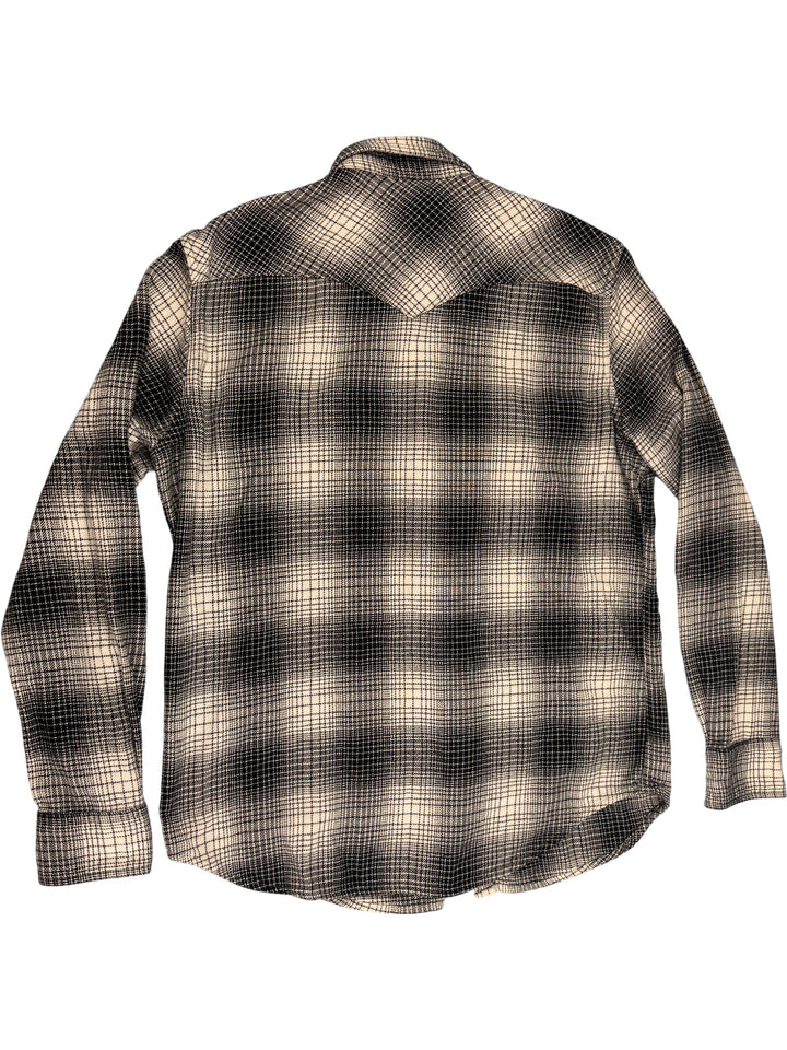 Levi's Black Plaid Long Sleeve Shirt - XL - Think Vintage