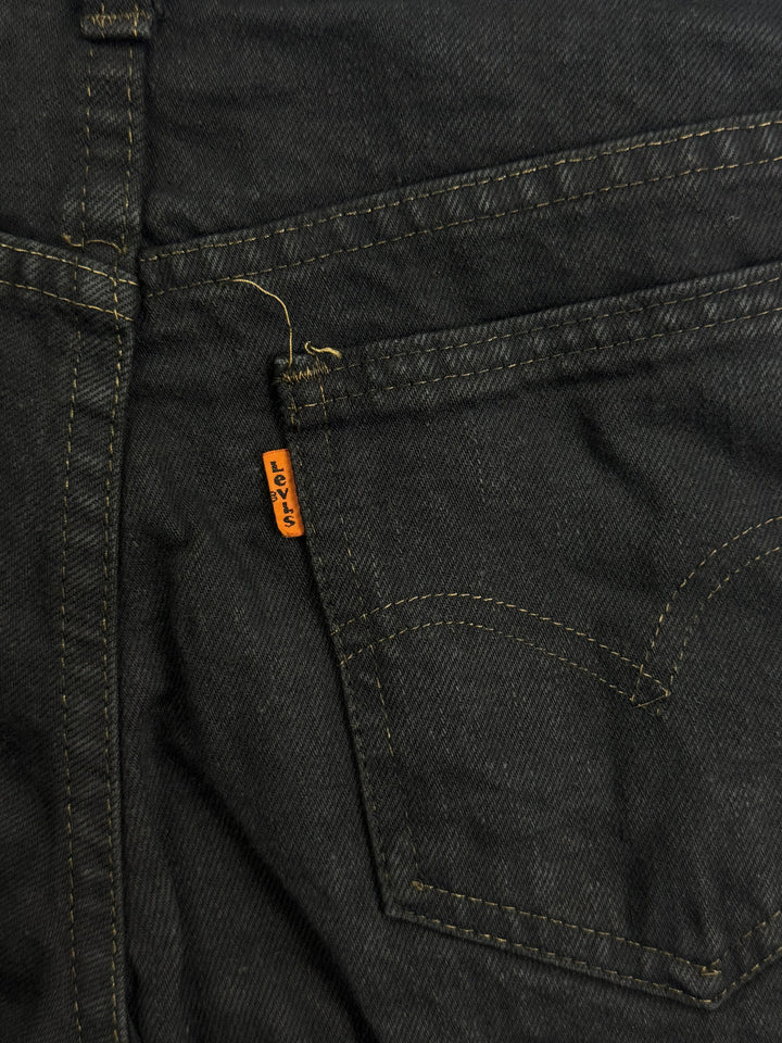 Levi's Black Straight Leg Denim Jeans - W29 L28 - Think Vintage