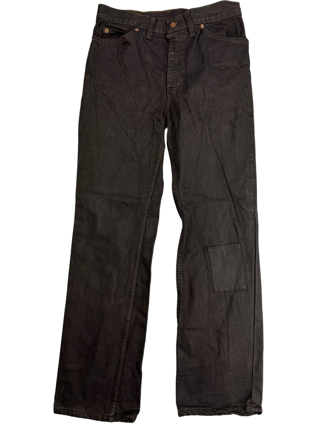 Levi's Black Straight Leg Denim Jeans - W29 L28 - Think Vintage