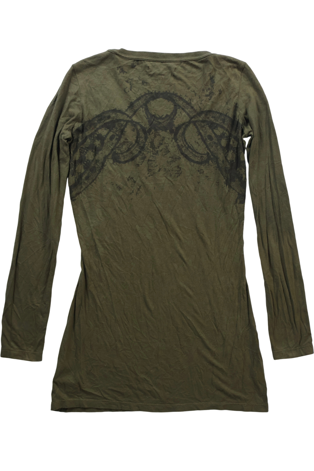 Levi’s Graphic Long Sleeve Top Khaki - S - Think Vintage ltd