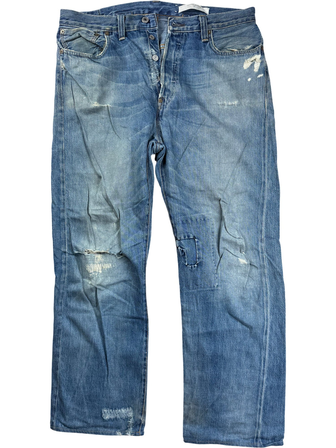 Levi's Limited Edition 501XX Big E Distressed Denim Jeans - W34 - Think Vintage ltd