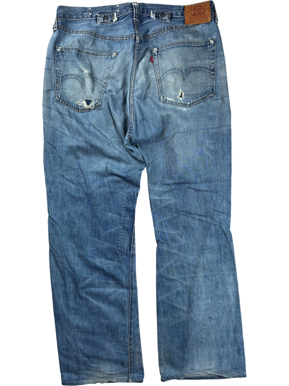 Levi's Limited Edition 501XX Big E Distressed Denim Jeans - W34 - Think Vintage ltd