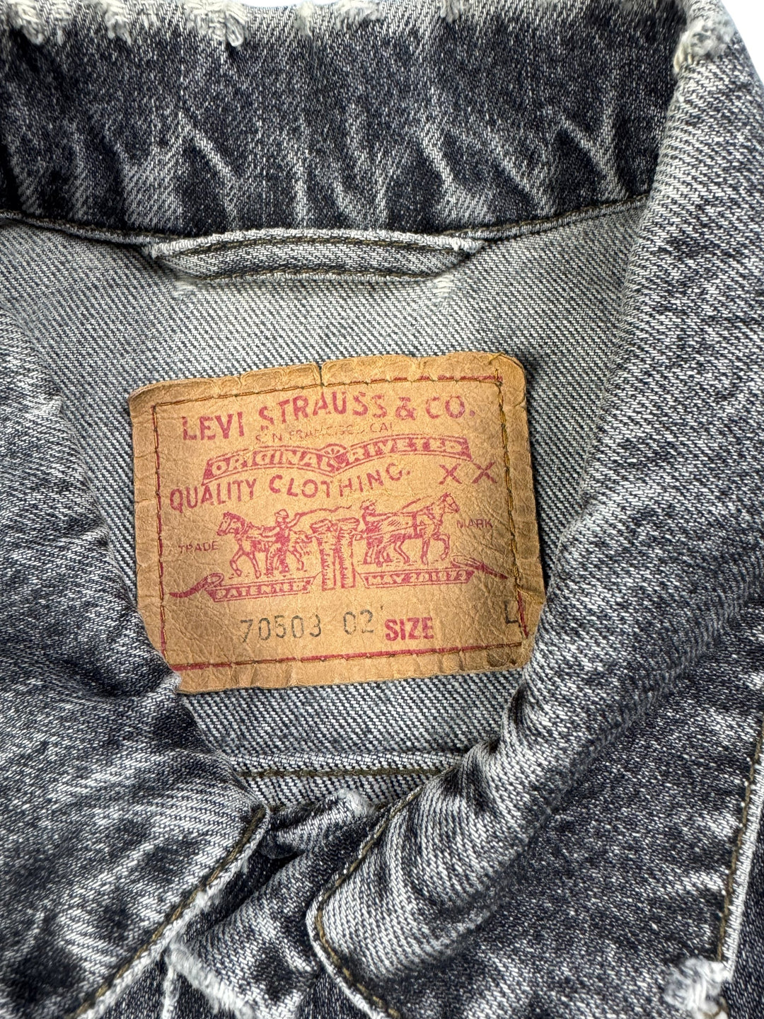 Levi's Stone Wash Trucker Jacket - XXL - Think Vintage