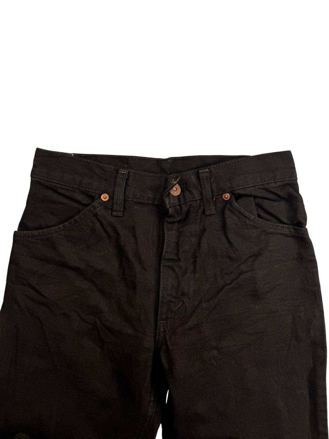 Levi's Straight Leg Black Denim Jeans - W28 L28 - Think Vintage