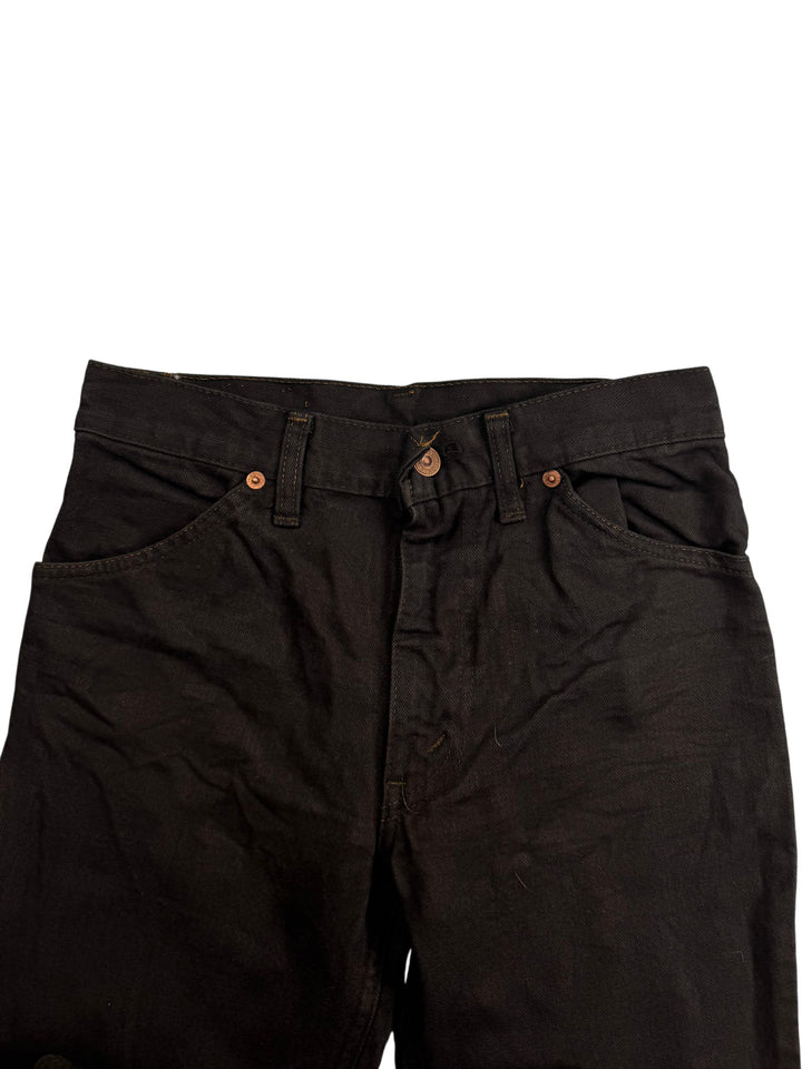 Levi's Straight Leg Black Denim Jeans - W28 L28 - Think Vintage