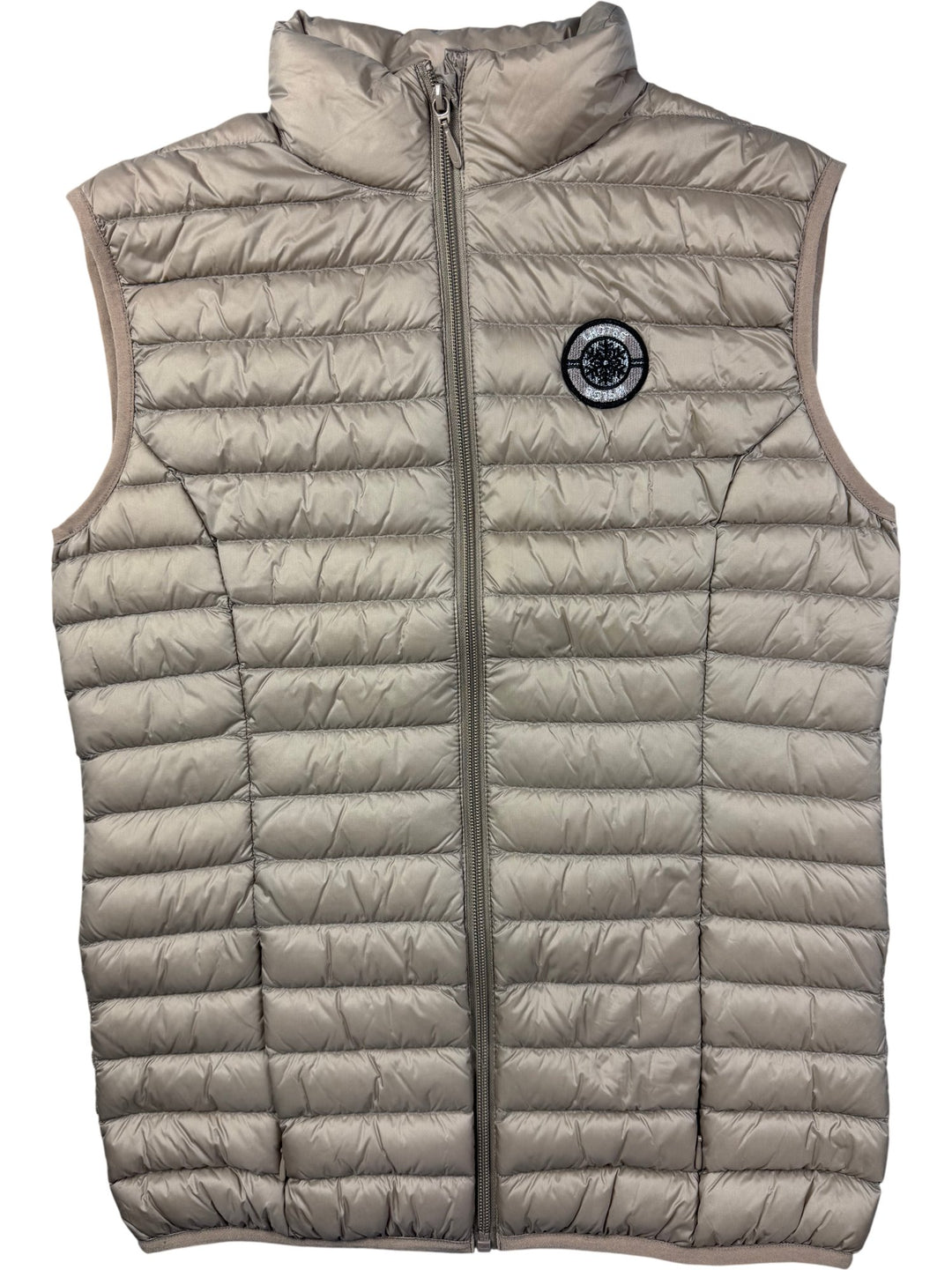 Lhotse Beige Puffer Vest - S - Think Vintage ltd