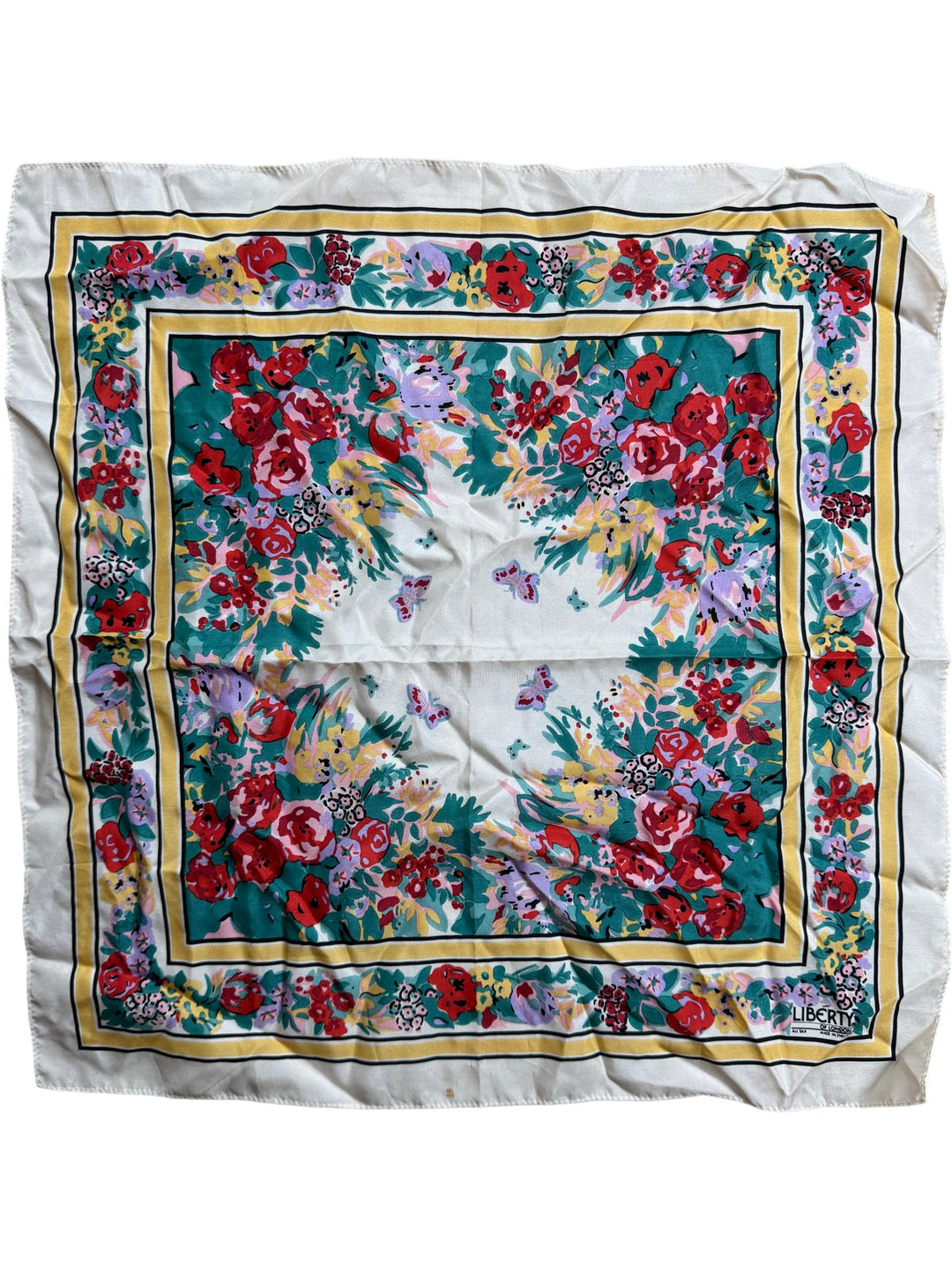 Liberty Floral Silk Scarf - Think Vintage ltd