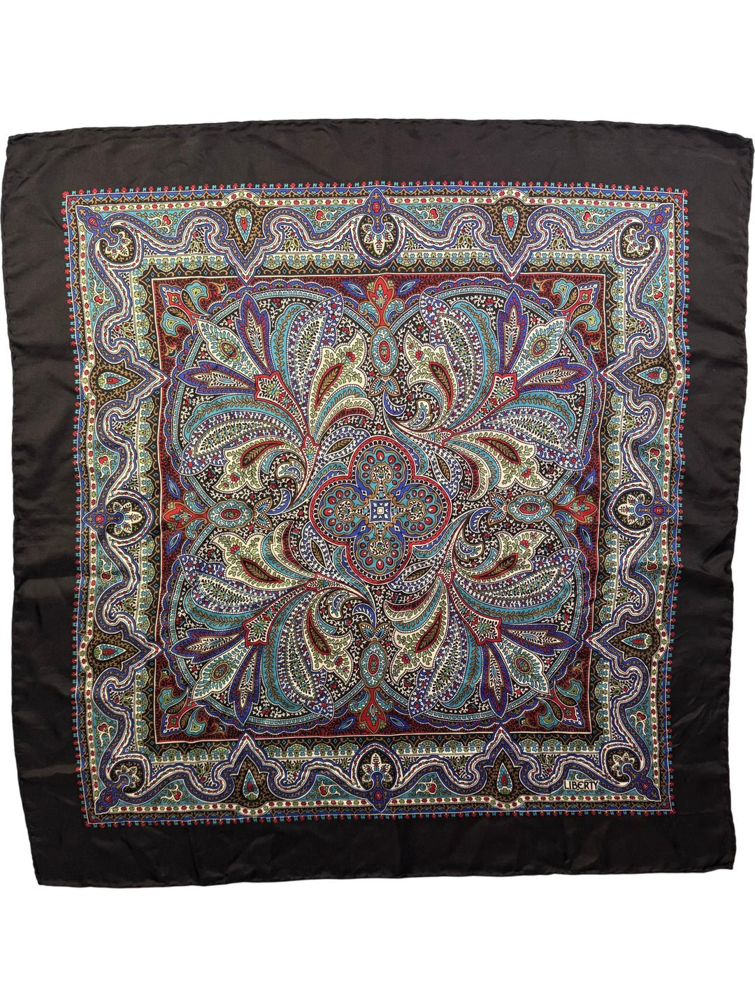 Liberty Multicolor Paisley Square Scarf - Think Vintage Online Ltd