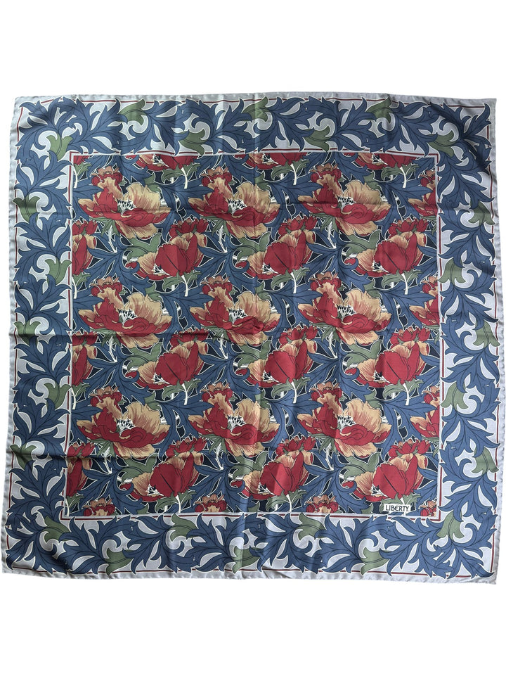 Liberty Patterned Square Scarf - Think Vintage ltd