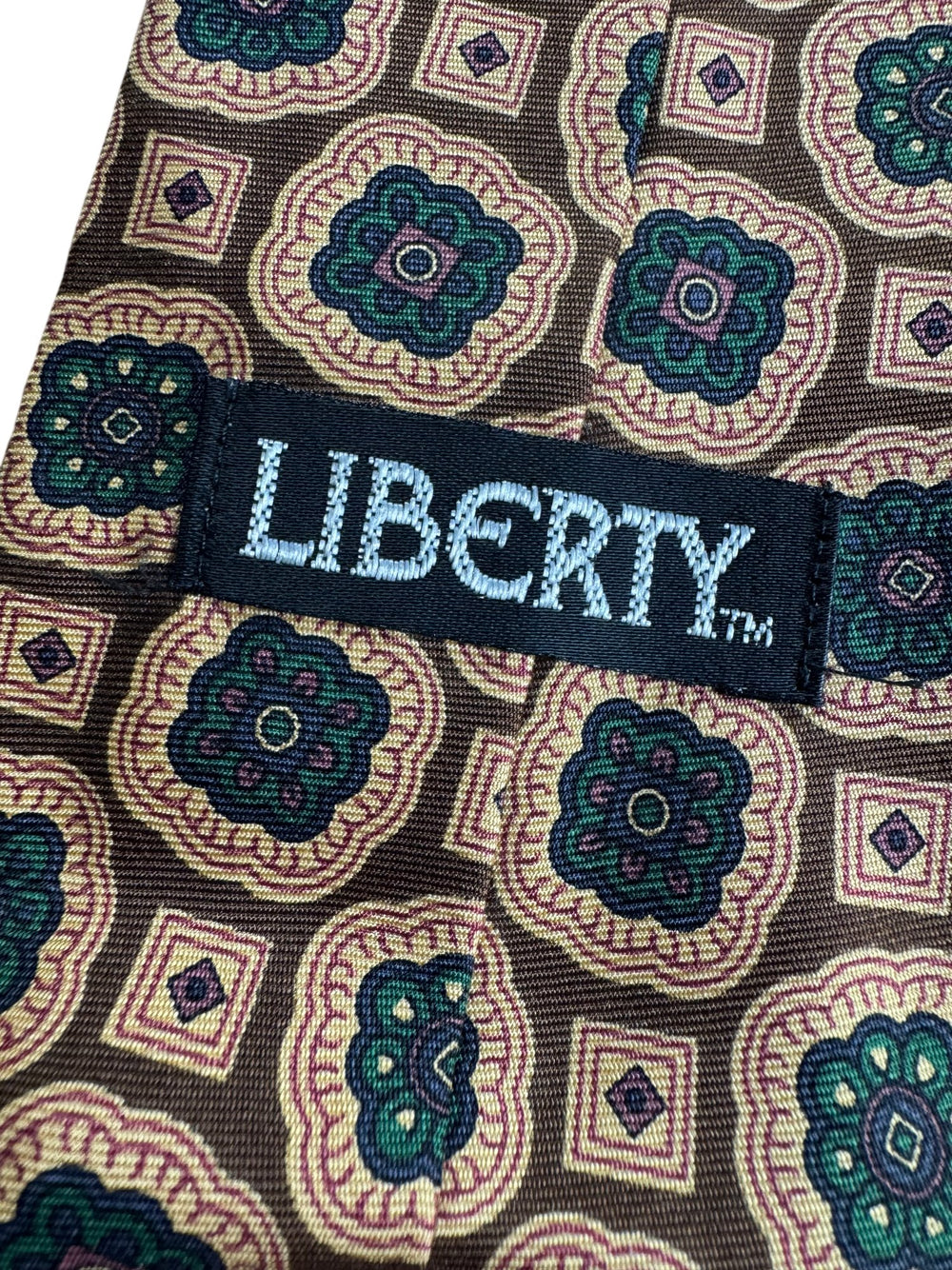 Liberty Silk Geometric Pattern Tie - Think Vintage ltd