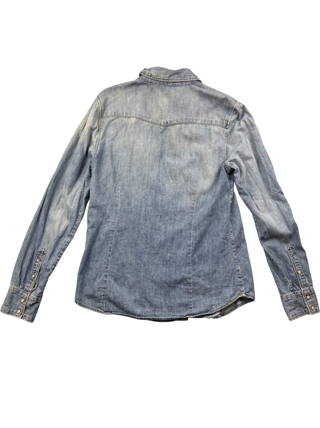 Light Wash Denim Long Sleeve Shirt - M