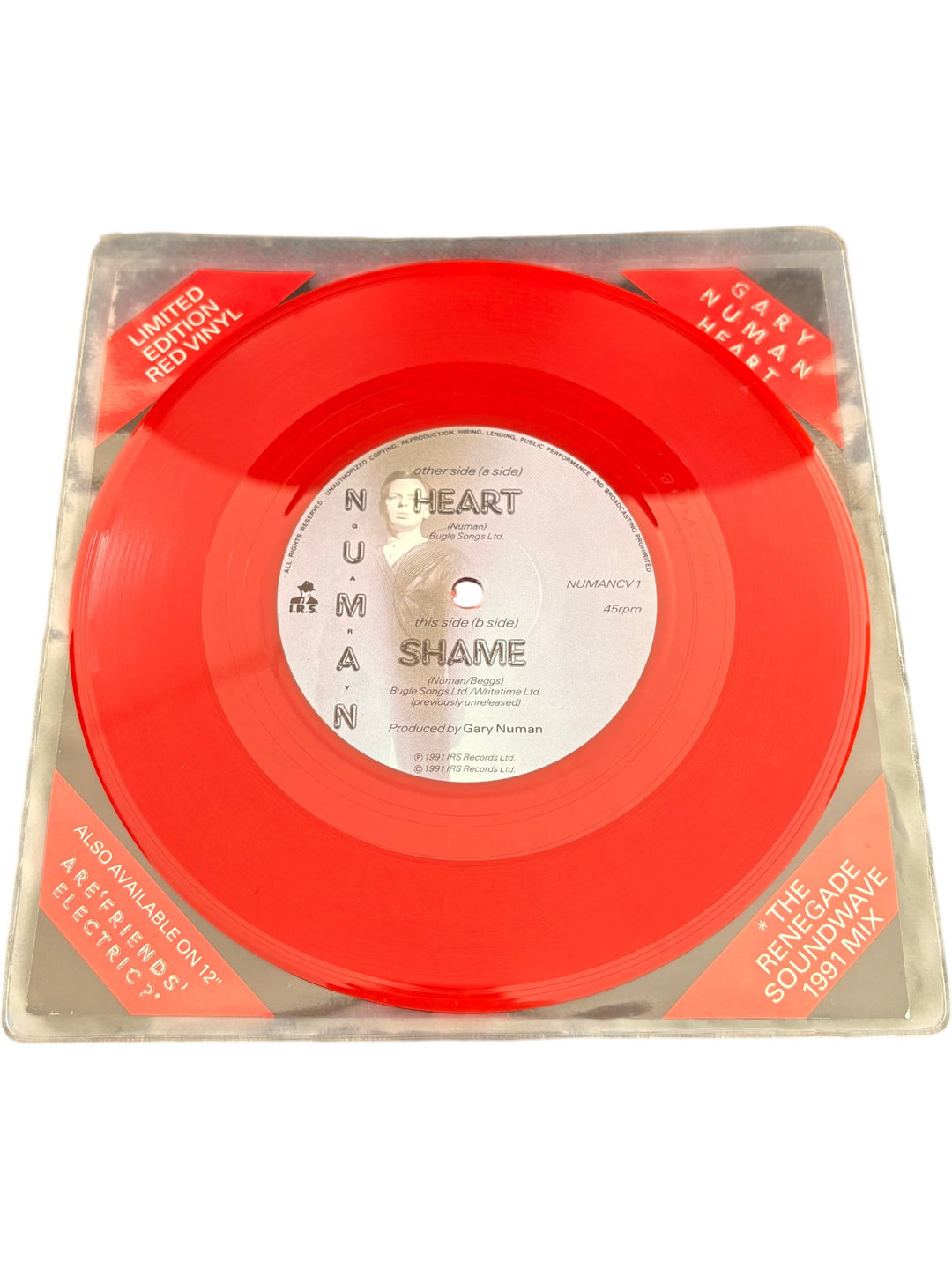 Red Gary Script Limited Edition Red Gary Numan Vinyl Record - Good – Think Vintage ltd