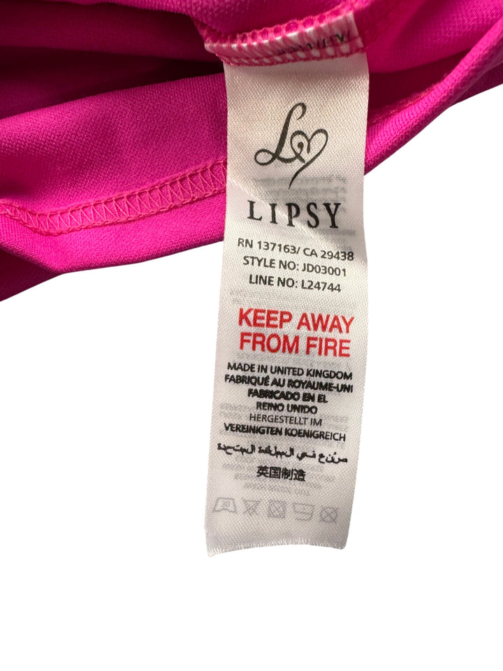 Lipsy Pink Sleeveless Bodycon Dress - M - Think Vintage Online Ltd