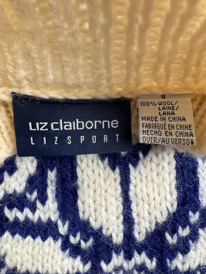Liz Claiborne LIZSPORT Wool Snowflake Sweater - S
