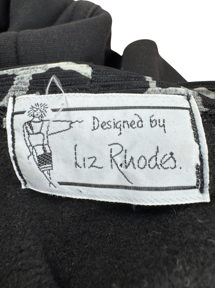 Liz Rhodes Graphic Black Sweatshirt - L - Think Vintage ltd