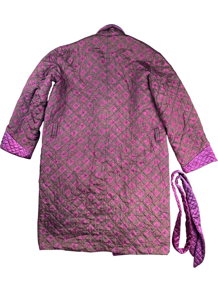 Lloyd Menswear Quilted Dressing Gown/ Smoking Jacket - M/L