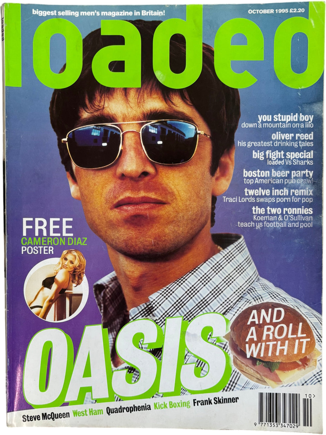 Loaded Magazine October 1995 Noel Gallagher Oasis Cover - Think Vintage