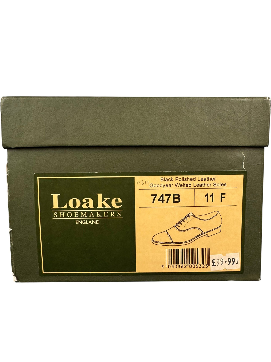 Loake Black Polished Leather Oxford Shoes - Think Vintage Online Ltd