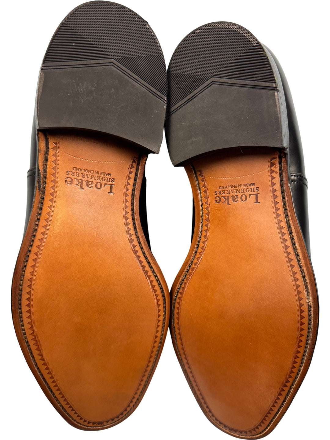 Loake Black Polished Leather Oxford Shoes - Think Vintage ltd