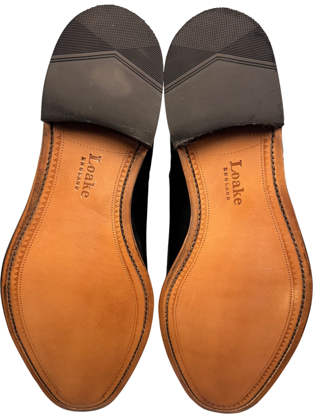 Loake Black Polished Leather Shoes - Think Vintage