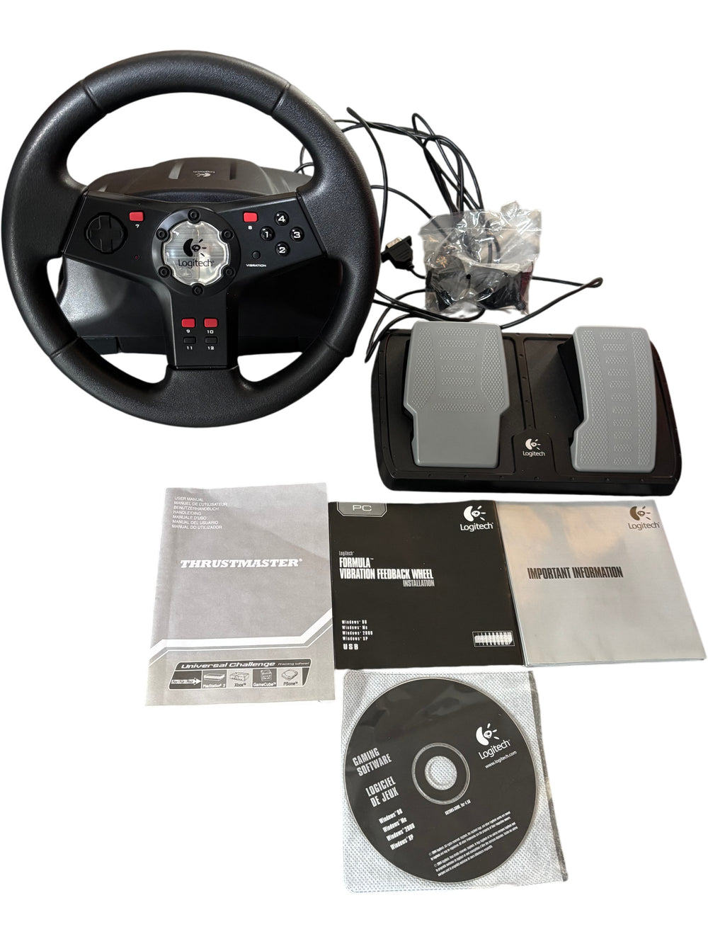 Logitech Formula Vibration Feedback Wheel And Pedals For PC - Think Vintage