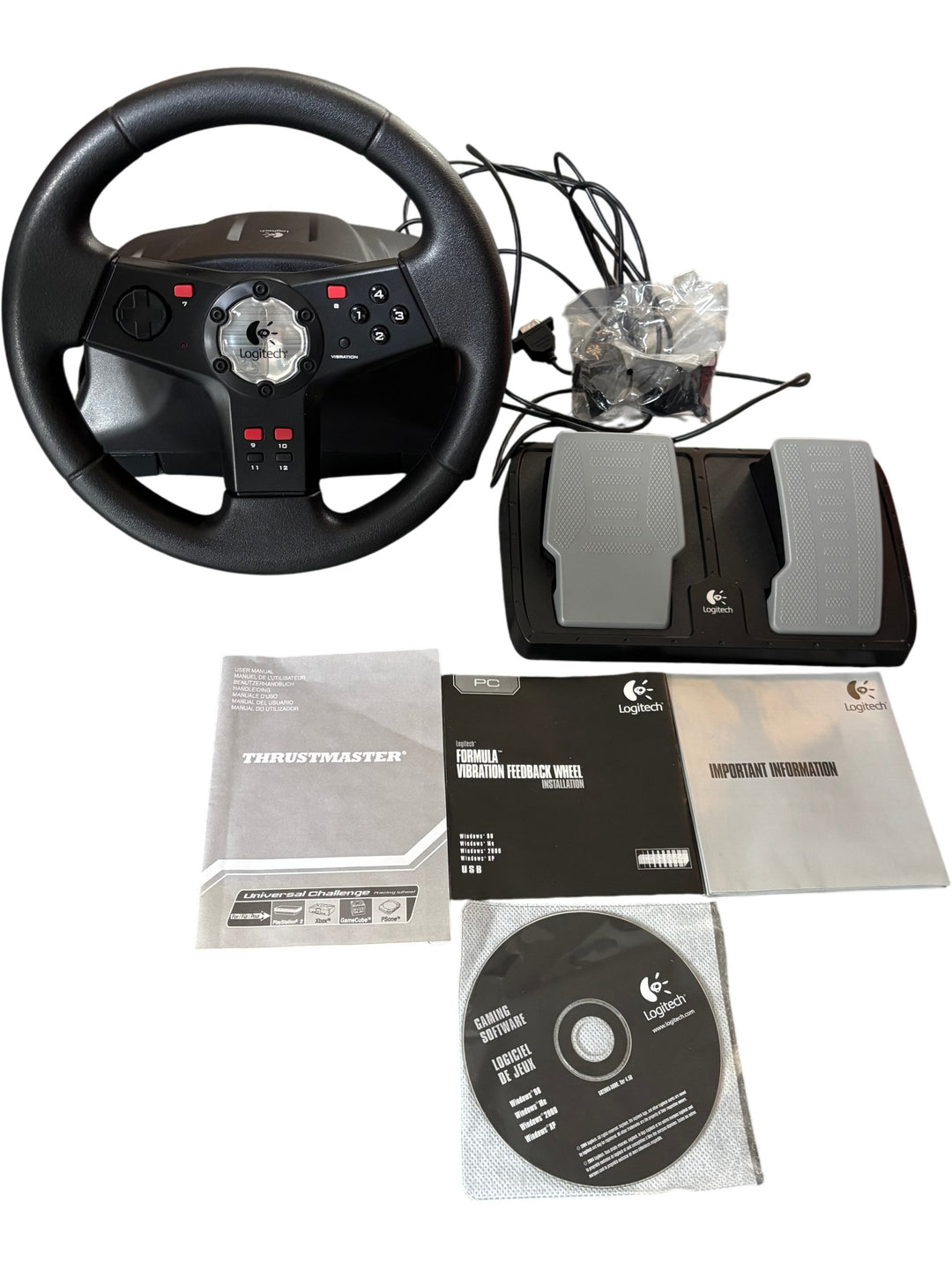 Logitech Formula Vibration Feedback Wheel And Pedals For PC - Think Vintage