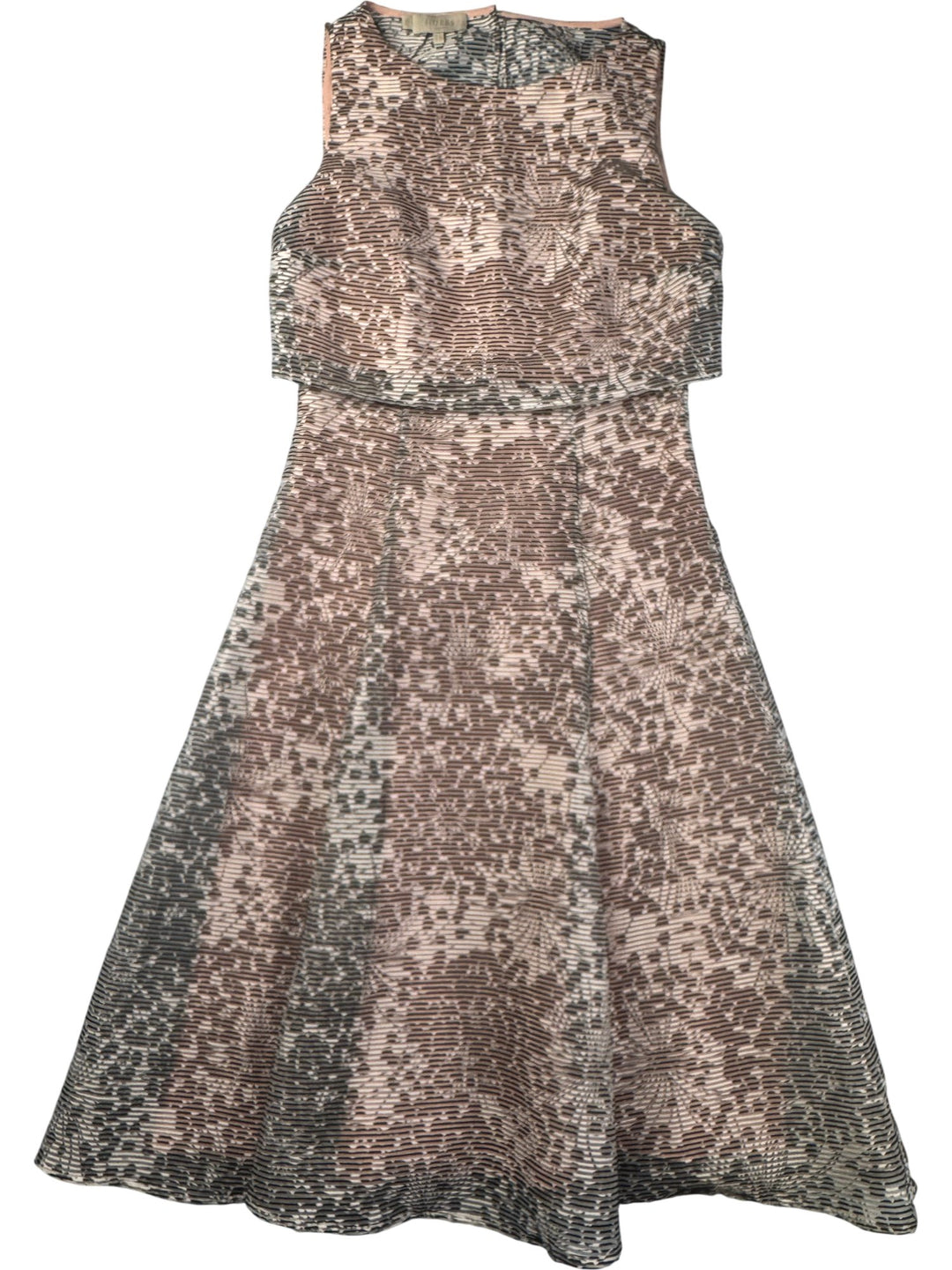 London Patterned Sleeveless Dress - S - Think Vintage ltd