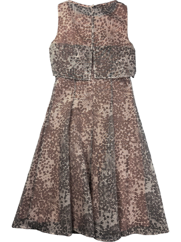 London Patterned Sleeveless Dress - S - Think Vintage ltd