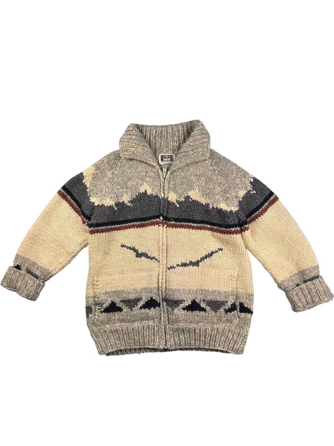 Longhouse Hand-Knitted Wool Sweater - XL - Think Vintage ltd