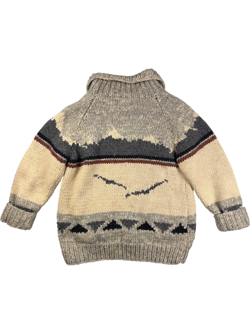 Longhouse Hand-Knitted Wool Sweater - XL - Think Vintage ltd