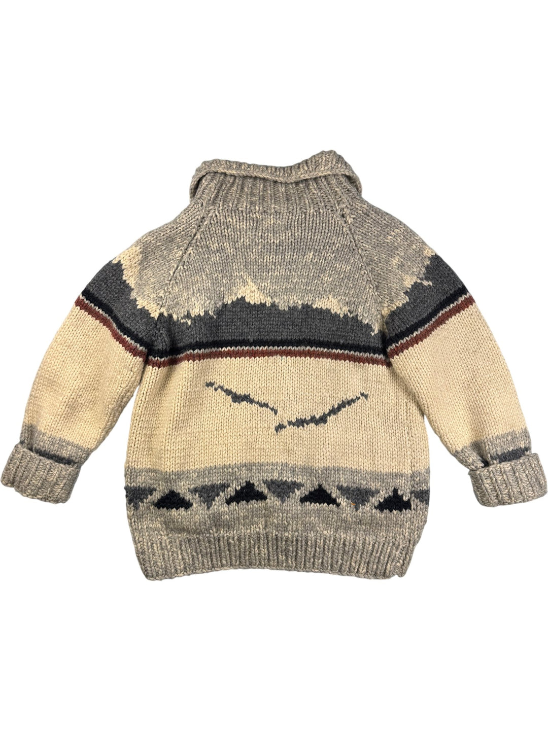 Longhouse Hand-Knitted Wool Sweater - XL - Think Vintage ltd