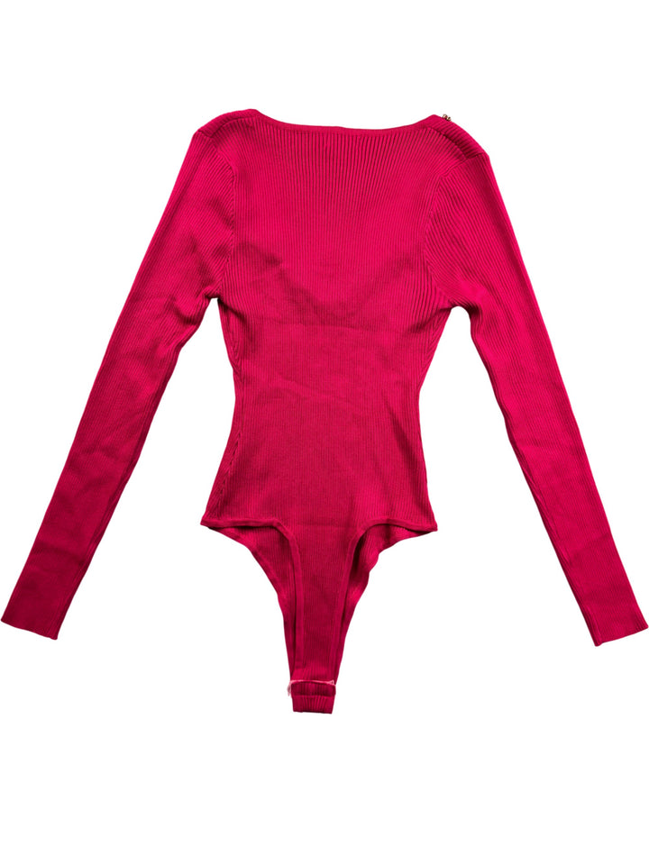 Lovery Pink Long Sleeve Bodysuit - XS - Think Vintage Online Ltd