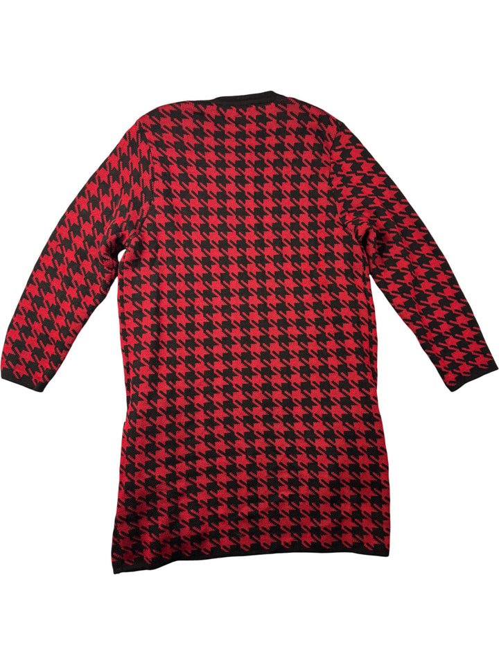 Lucia Houndstooth Long Cardigan - S/M - Think Vintage ltd