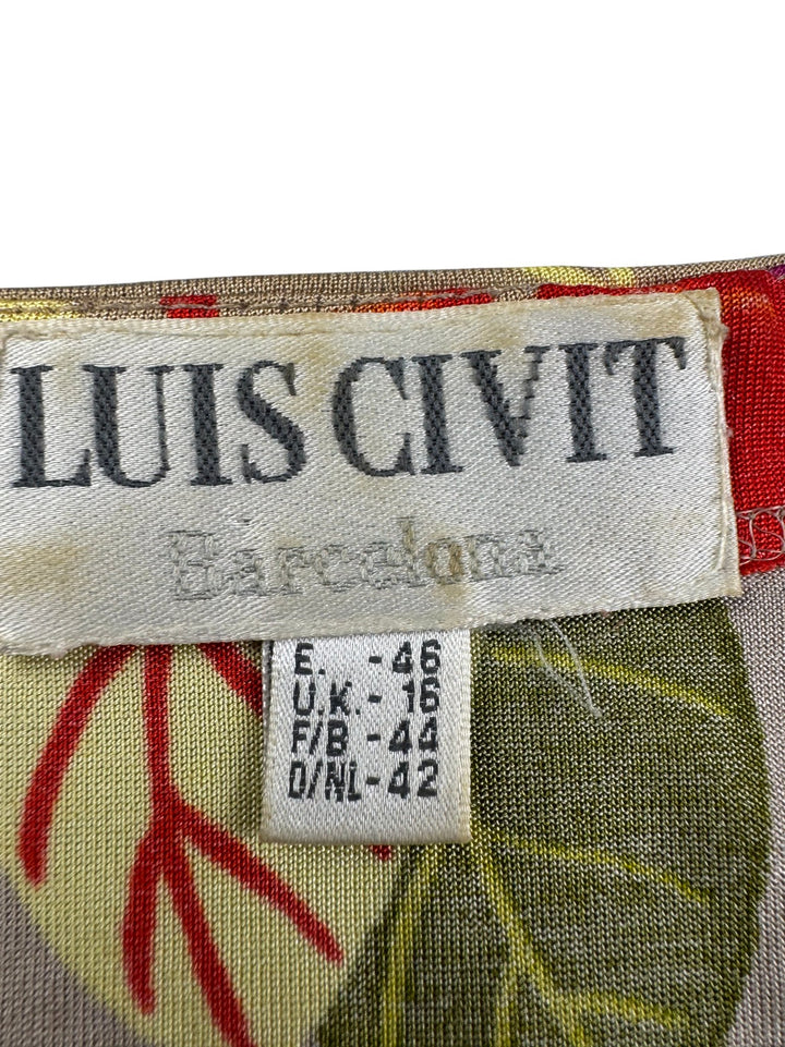 Luis Civit Floral Patterned Top - S/M - Think Vintage ltd