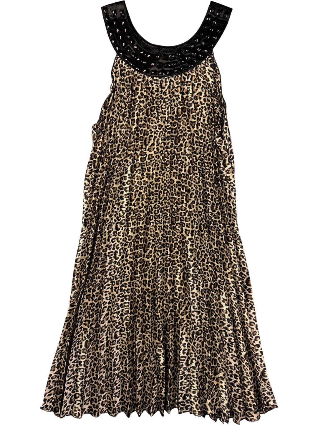 Lusa Leopard Print Sleeveless Dress - M - Think Vintage ltd